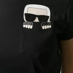 Karl Lagerfeld rhinestone Karl print T-shirt