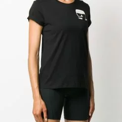 Karl Lagerfeld rhinestone Karl print T-shirt