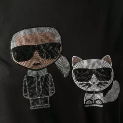 Karl Lagerfeld short sleeve rhinestone embellished T-shirt