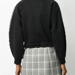 Karl Lagerfeld logo stripe drawstring jumper