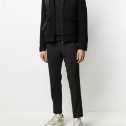 Karl Lagerfeld zip-up wool blend jacket