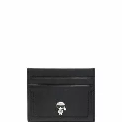 Karl Lagerfeld logo plaque leather cardholder