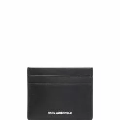 Karl Lagerfeld logo plaque leather cardholder