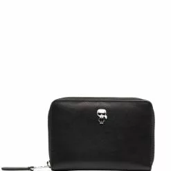 Karl Lagerfeld zip-up leather wallet