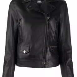 Karl Lagerfeld Ikonik Karl leather biker jacket