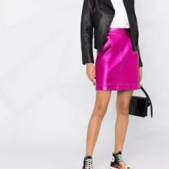 Karl Lagerfeld Ikonik Karl leather biker jacket