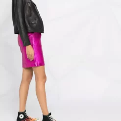 Karl Lagerfeld Ikonik Karl leather biker jacket