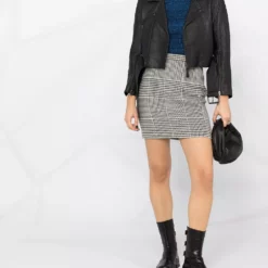 Karl Lagerfeld lurex mock neck top