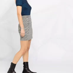 Karl Lagerfeld lurex mock neck top