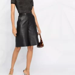 Karl Lagerfeld short-sleeve lurex top