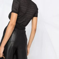 Karl Lagerfeld short-sleeve lurex top