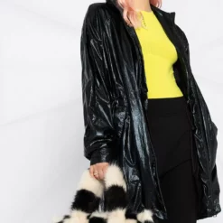 Karl Lagerfeld Ikonik metallic parka coat