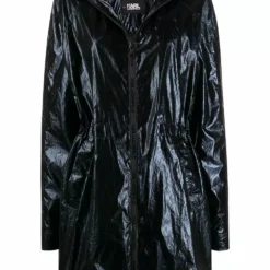 Karl Lagerfeld Ikonik metallic parka coat