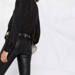 Karl Lagerfeld skinny metallic denim pants