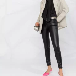 Karl Lagerfeld skinny metallic denim pants