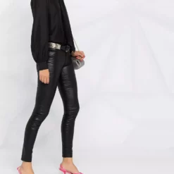 Karl Lagerfeld skinny metallic denim pants