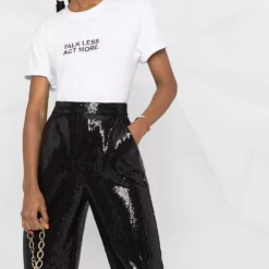 Karl Lagerfeld cropped sequin trousers