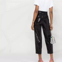 Karl Lagerfeld cropped sequin trousers