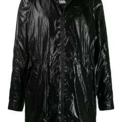 Karl Lagerfeld Ikonik high shine windbreaker jacket