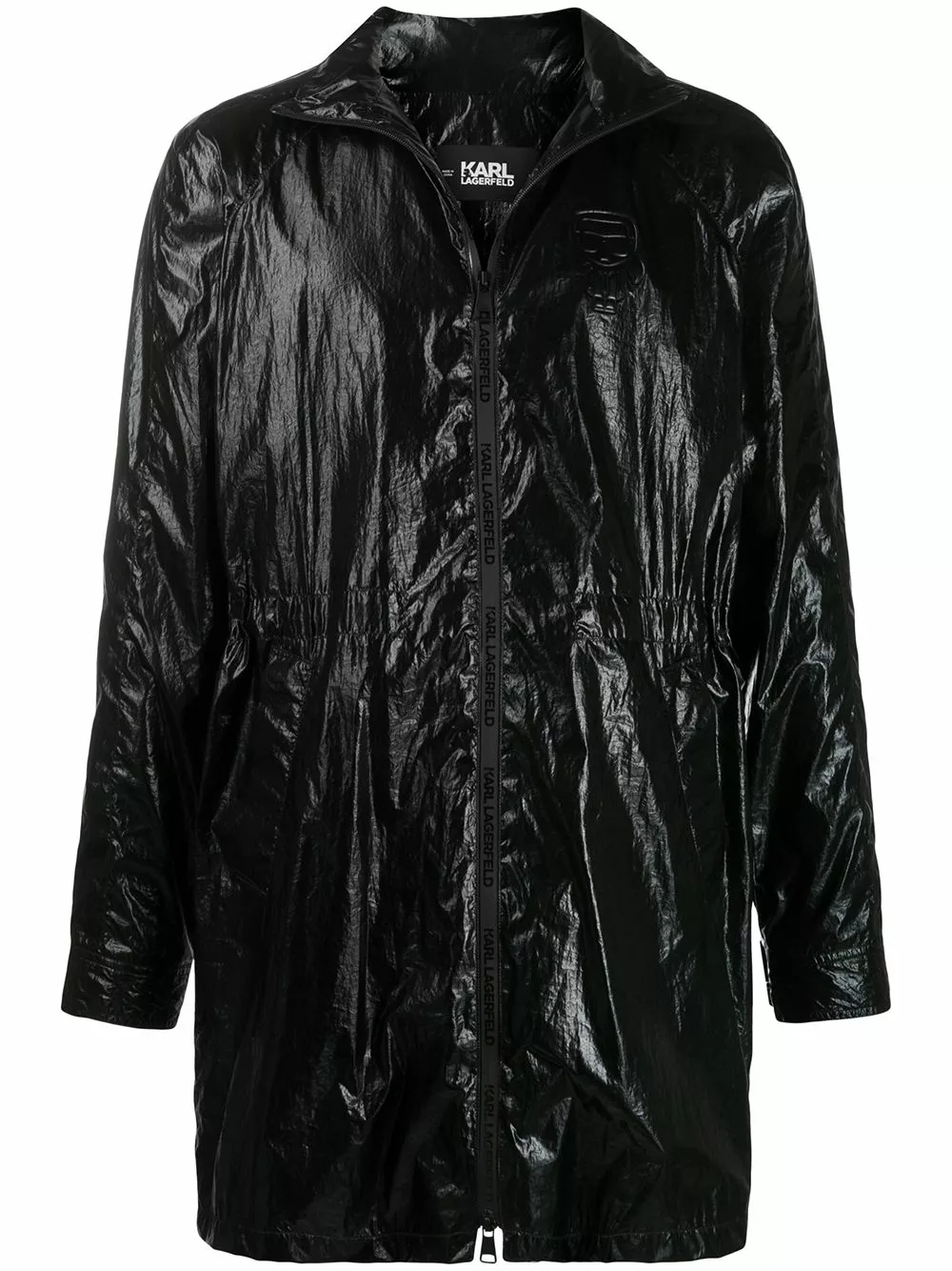 Karl Lagerfeld Ikonik high shine windbreaker jacket