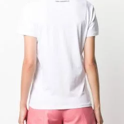 Karl Lagerfeld embellished cat print T-shirt