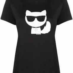 Karl Lagerfeld cat print T-shirt