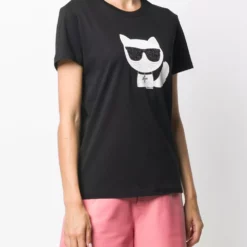 Karl Lagerfeld cat print T-shirt