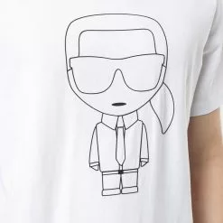 Karl Lagerfeld K/Ikonik Outline-print cotton T-shirt