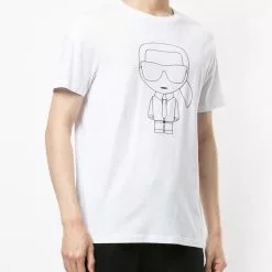 Karl Lagerfeld K/Ikonik Outline-print cotton T-shirt