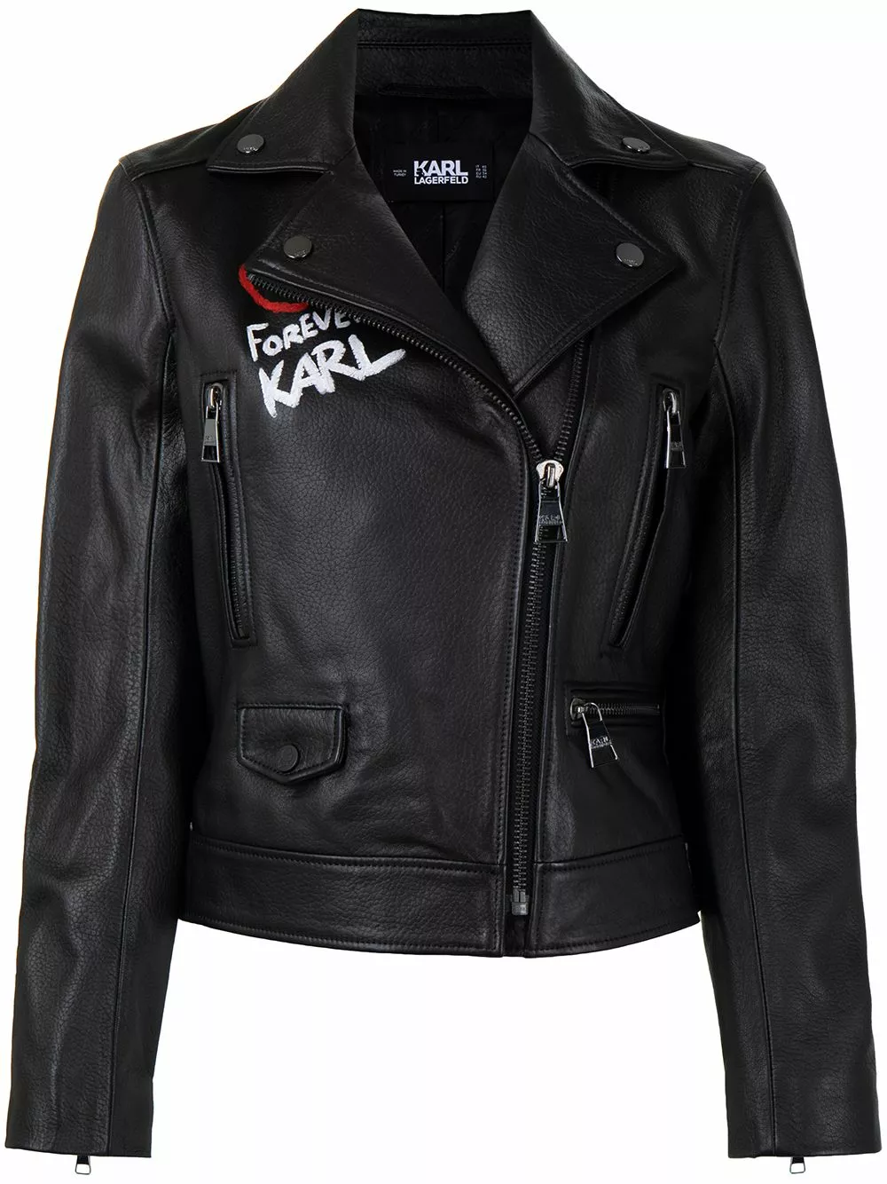 Karl Lagerfeld Karl Forever graphic-print biker jacket