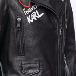 Karl Lagerfeld Karl Forever graphic-print biker jacket