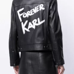 Karl Lagerfeld Karl Forever graphic-print biker jacket