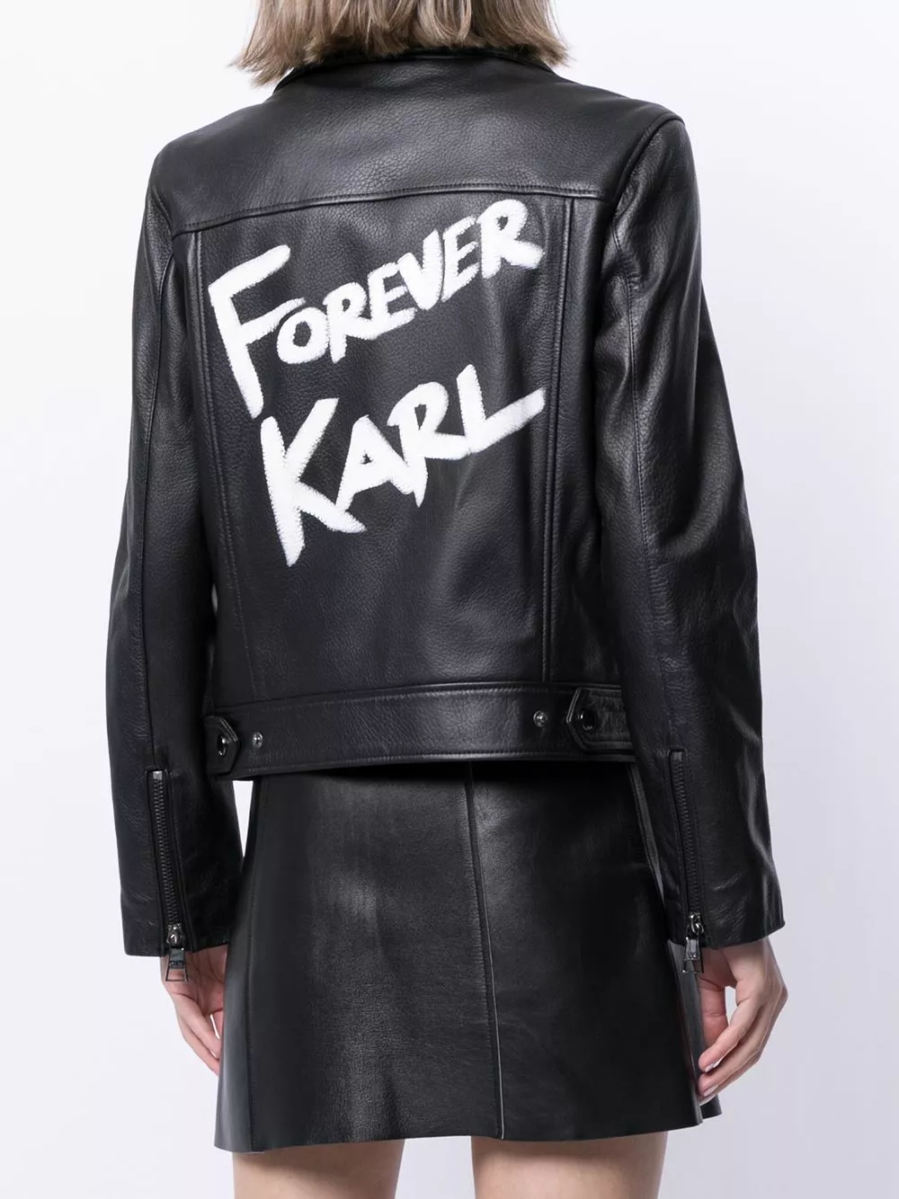 Karl Lagerfeld Karl Forever graphic-print biker jacket
