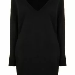 Karl Lagerfeld V-neck sweatshirt dress