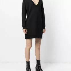 Karl Lagerfeld V-neck sweatshirt dress