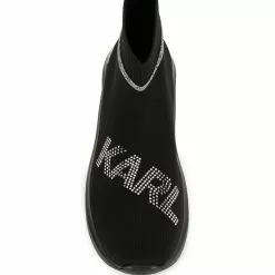 Karl Lagerfeld Skyline rhinestone-logo sock boots