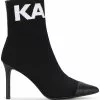 Karl Lagerfeld Pandora logo intarsia sock boots