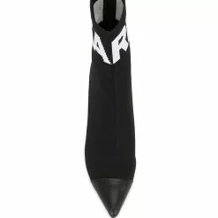 Karl Lagerfeld Pandora logo intarsia sock boots