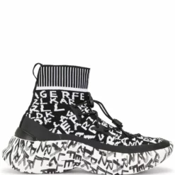 Karl Lagerfeld Skyline Graffiti-print sock boots