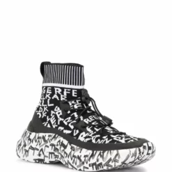 Karl Lagerfeld Skyline Graffiti-print sock boots