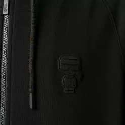 Karl Lagerfeld drawstring hood bomber jacket