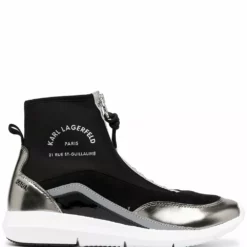 Karl Lagerfeld zip high-top trainers