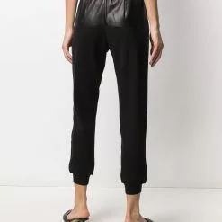 Karl Lagerfeld drawstring faux-leather trousers
