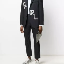 Karl Lagerfeld embroidered logo shirt