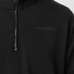 Karl Lagerfeld logo tape zip-up sweatshirt