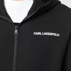 Karl Lagerfeld embroidered logo bomber jacket