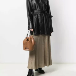 Karl Lagerfeld logo plaque bucket bag