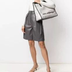 Karl Lagerfeld K/Skuare leather tote bag