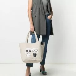 Karl Lagerfeld reversible K/Zodiac Gemini shopper tote