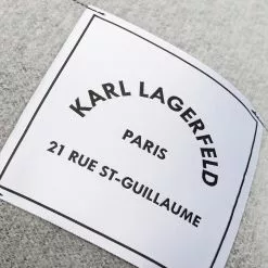 Karl Lagerfeld logo patch cushion (45cm)